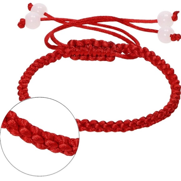 Red Hand String Adjustable Protection Bracelet - Picture 2 of 2